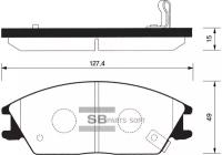 SANGSIN BRAKE SP1047 Колодки тормозные дисковые