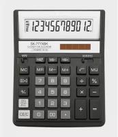 Калькулятор настольный большой (пл, 12 разрд, 2 пит, 2 пам, чер. 157x200x32мм) SK-777XBK