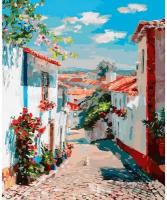 Белоснежка Картина по номерам "Улочка в португальском поселке" (121-AB), 40 x 50 см, разноцветный