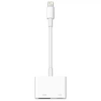 Переходник/адаптер Apple Lightning - HDMI/Lightning, 0.1 м, 1 шт., белый