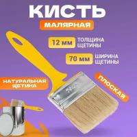 Кисть малярная плоская для ЛКМ 70х12 мм REXANT