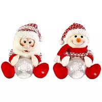 Фигурка Mister Christmas Дед Мороз, Снеговик со снежным шаром (F-0048733)