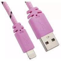 Кабель Liberty Project USB - Lightning (в оплетке), розовый, 1 м