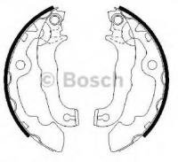 Колодки тормозные барабанные задн FORD: FOCUS 98-04, FOCUS II 04-, FOCUS II Turnier 04-, FOCUS II кабрио 06-, FOCUS II седан 05-, FOCUS седан 99-04,, 0986487633 BOSCH 0 986 487 633