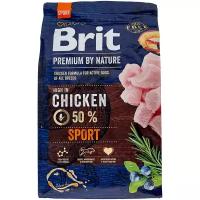 Сухой корм для собак Brit Premium by Nature Sport, для активных животных, курица