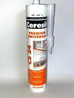 Герметик силиконовый Ceresit CS 24 Premium Universal универсальный белый 280мл, 3шт
