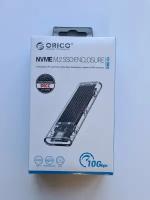 Корпус для SSD-накопителя ORICO для SSD M2 NVMe, прозрачный, USB Type-C