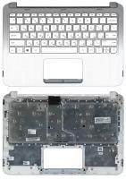 Клавиатура для HP Stream X360 11-p топкейс белый-серебро
