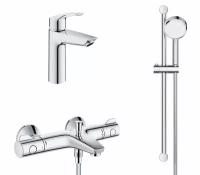 Комплект смесителей для ванны с термостатом Grohe Grohtherm 800