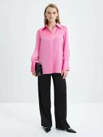 Zarina Атласная блузка, цвет Темно-розовый, размер S (RU 44), 3328129329-94