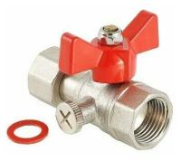 Кран шаровой 1/2"х3/8", для подключения манометра, VALTEC