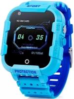 Для детей Wonlex Детские умные часы Smart Baby Watch Wonlex KT12, GPS, WiFi, камера, голубые противоударные водонепроницаемые)
