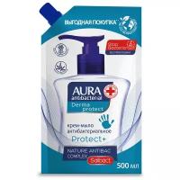 Aura Крем-мыло жидкое антибактериальное 2в1 Derma Protect без триклозана (наполнитель), 500 мл