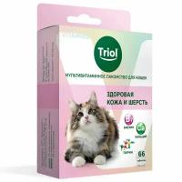 Triol 0,033кг лакомство мультивитаминное лакомство Здоровая кожа и шерсть для кошек