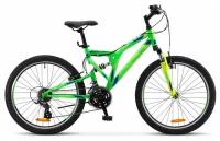 Подростковый горный (MTB) велосипед STELS Mustang MD 24 V010 (2021) рама 16" Неоновый-зелёный