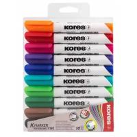 Kores Набор маркеров для белых досок K-Marker XW1, 20800, 10 шт., разноцветный, 10 шт