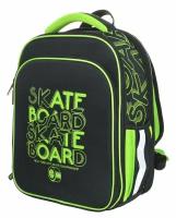 Рюкзак schoolформат Neon Skate, модель Ergonomic 2а4k, жесткий каркас, двухсекционный, 38х28х16см, 17л, для мальчиков