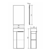 Тумба с раковиной Comforty Матэ-40 подвесная дуб дымчатый 00-00000833