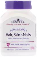 Таблетки 21st Century Hair, Skin & Nails, 100 г, 50 шт