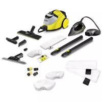 Пароочиститель KARCHER Пароочиститель Karcher SC 5 EasyFix Iron с утюгом + аксессуары VELER: 2 салфетки для пола, 2 обтяжки для ручной насадки, 4 щёточки, насадка для окон