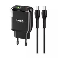 Сетевое зарядное устройство Hoco N5 Favor + кабель USB Type-C - USB Type-C, 20 Вт, black