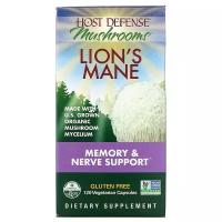 Fungi Perfecti Host Defense Lion's Mane Memory & Nerve Support (Ежовик гребенчатый поддержка памяти и нервной системы) 120 капсул