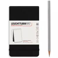 Блокнот Leuchtturm Reporter A6 94л в точку твердая обложка Черный