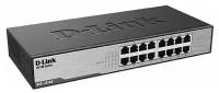 Коммутатор D-Link DES-1016D/H1A Неуправляемый с 16 портами 10/100Base-TX, функцией энергосбережения и поддержкой QoS