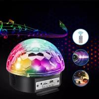 Светодиодный диско шар Цветомузыка Magic Ball Проектор Bluetooth светильник 6 цветов 3 режима