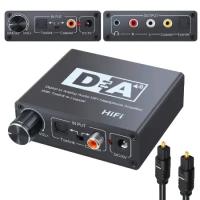 Конвертер Digital Analog 3,5 jack цифро-аналоговый с регулятором громкости