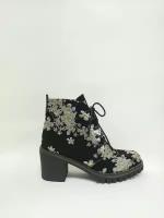 Женские ботинки с вышивкой Dino Ricci 406-38-01, текстиль,размер 35