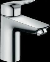 Смеситель для раковины hansgrohe Logis 100, без сливного гарнитура 71101000, хром