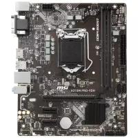 Материнская плата mATX MSI H310M PRO-VDH (LGA1151v2,H310,2*DDR4(2666),4*SATA 6G,3*PCI-E,7.1CH,GLan,2*USB 3.1,D-Sub/DVI/HDMI) RTL