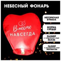 Фонарик желаний «Вместе навсегда», сердце, цвета микс ТероПром 3893615