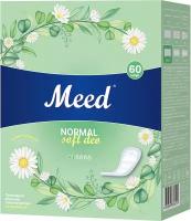 Женские прокладки MEED Normal Soft Deo (60 шт.), гигиенические, ежедневные, целлюлозные, 2 капли