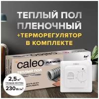 Теплый пол cаморегулируемый Caleo Platinum 50/230 Вт/м2, 2,5 м2 в комплекте с терморегулятором SM160