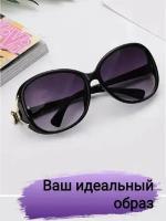 Очки солнцезащитные женские/VELVET BLACK/бабочки/градиент/кошки/черные