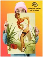 Постер Pin up Girl Винтажная девушка