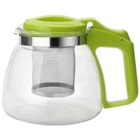 Чайник заварочный Appetite 0,9 л с фильтром зеленый