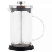 Чайник кофейник (кофе-пресс) NERO 350 мл из боросиликатного стекла, цвет-черный (950065)