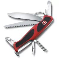 Нож Victorinox RangerGrip 79, 130 мм, 12 функций, красный с черным