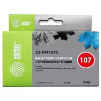 Картридж Cactus CS-PFI107C (PFI-107) Голубой для Canon IP iPF670/iPF680/iPF685/iPF770/iPF780/iPF785