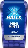 Конфеты mini mints Halls со вкусом мяты без сахара