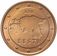 Эстония 5 евро центов (cents) 2018