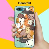 Силиконовый чехол на Honor 10 Много котов / для Хонор 10