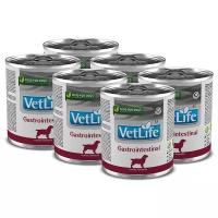 Влажный корм для собак Farmina Vet Life Gastrointestinal, при болезнях ЖКТ 1 уп. х 6 шт. х 300 г