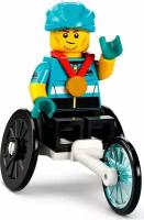 Минифигурка Лего 71032-12: серия COLLECTABLE MINIFIGURES Lego 22 series; Wheelchair Racer (Гонщик в коляске)