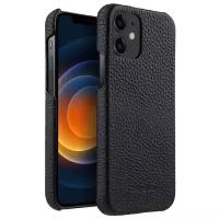 Кожаный чехол накладка Melkco для Apple iPhone 12 / 12 Pro (6.1") - Snap Cover, черный