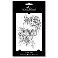 MIAMITATS Переводная татуировка Floral Skull