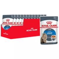 Влажный корм для кошек Royal Canin Light Weight Care низкокалорийный, профилактика избыточного веса 12 шт. х 85 г (кусочки в желе)